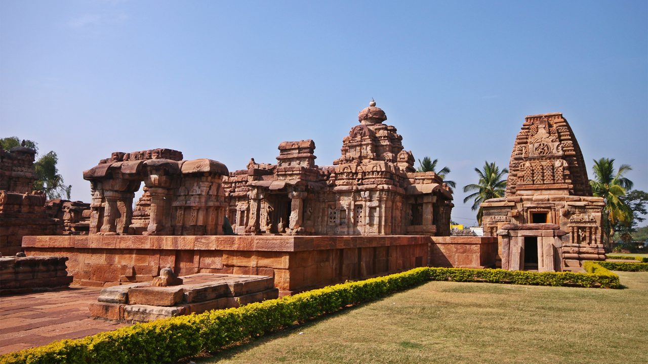 Centuries old Hindu temples in Pattadakal, India. A UNESCO world heritage site