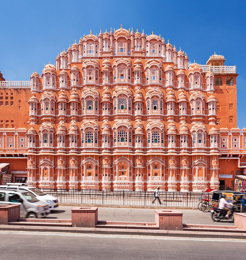 Hawa Mahal Palace or Palace of the Winds in Jaipur, Rajasthan state in India