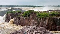 Raneh falls during monsoon period, India