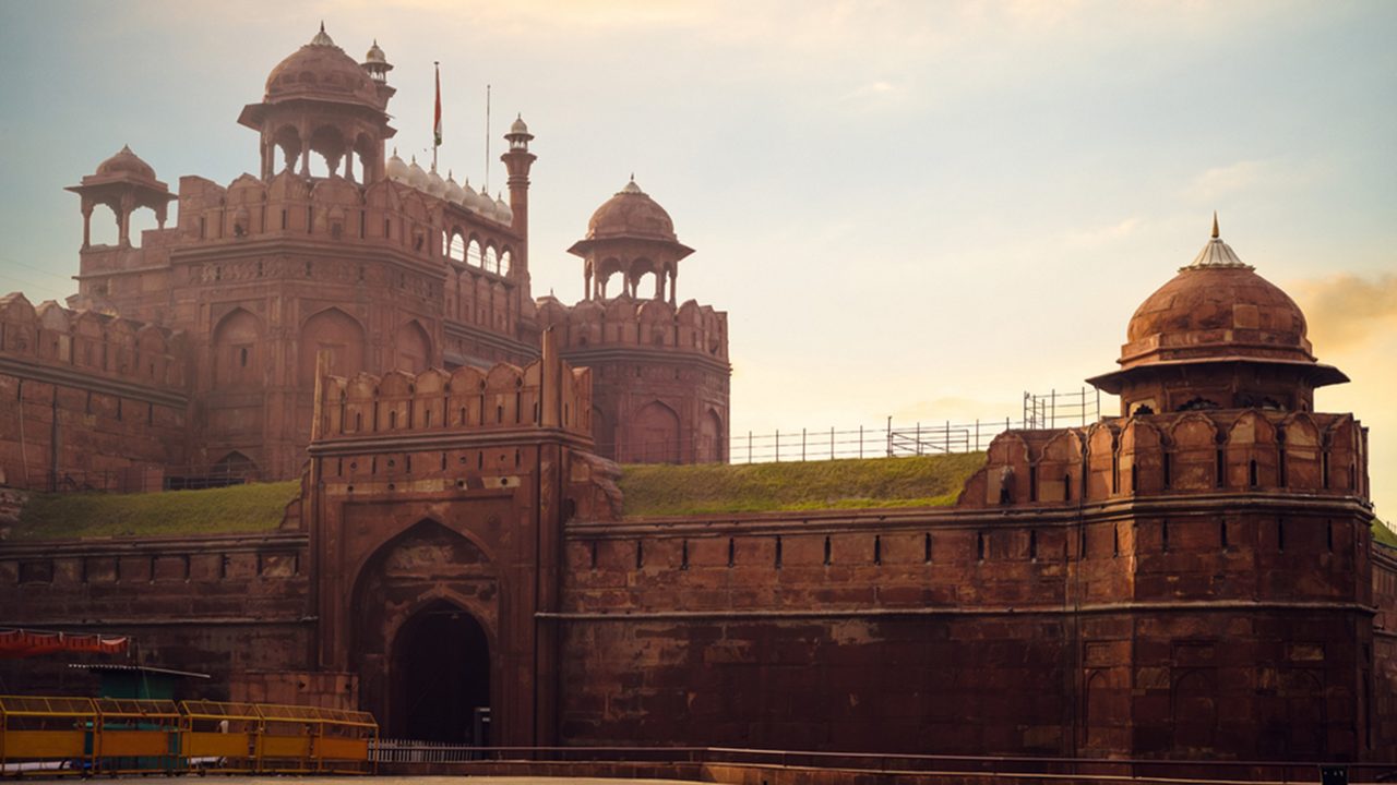 Lahori Gate of red fort, Lal Qila, in old delhi, india