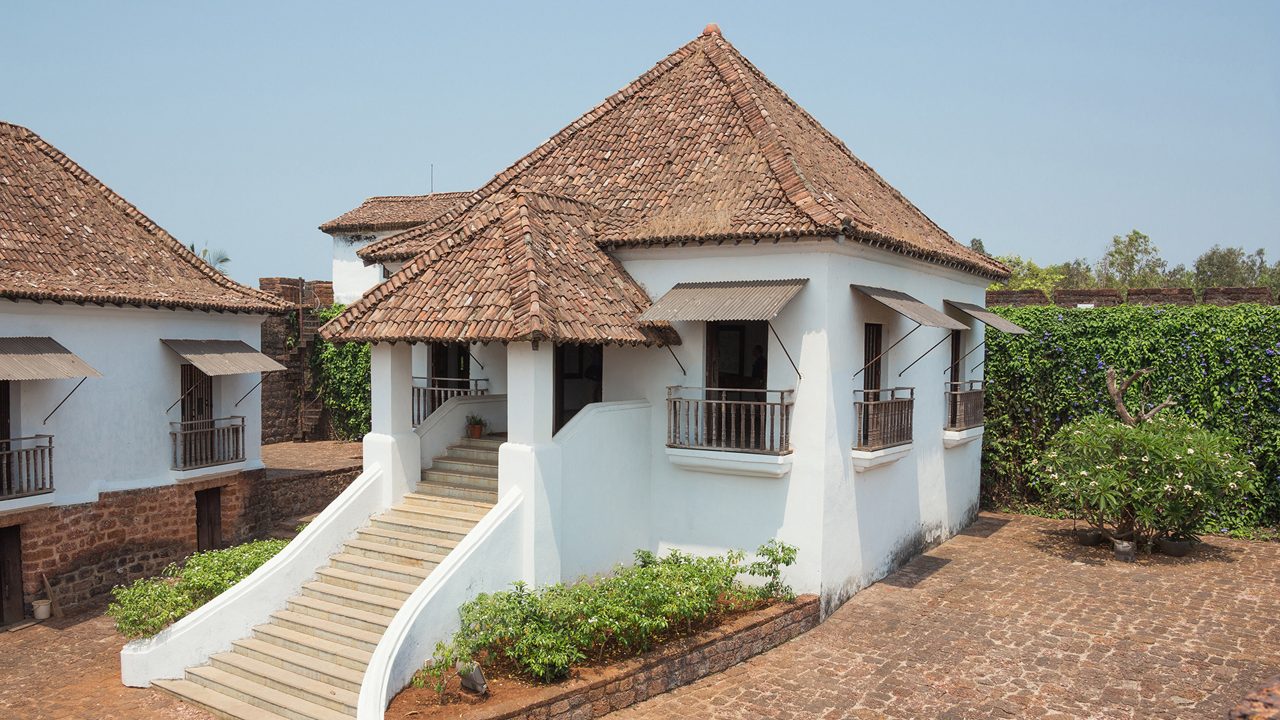 Building inside the Reis Magos Fort on the west coast of India; Shutterstock ID 653693047; purchase_order: -; job: -; client: -; other: -