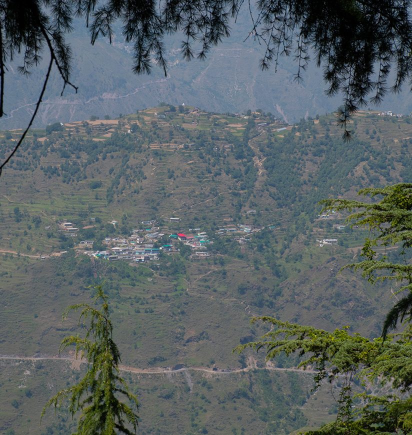 View of Hills from Landour. Landour is a suburb of Mussoorie, Uttarakhand, India. It is a very famous tourist destination. The famous author Ruskin Bond resides in Landour.