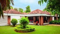 Street view of the Sabarmati Gandhi Ashram or Harijan Ashram or Satyagraha Ashram in Ahmedabad city in Gujarat state of India 