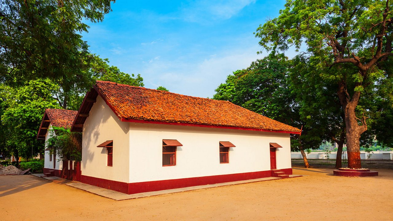 Sabarmati Gandhi Ashram or Harijan Ashram or Satyagraha Ashram in Ahmedabad city in Gujarat state of India 