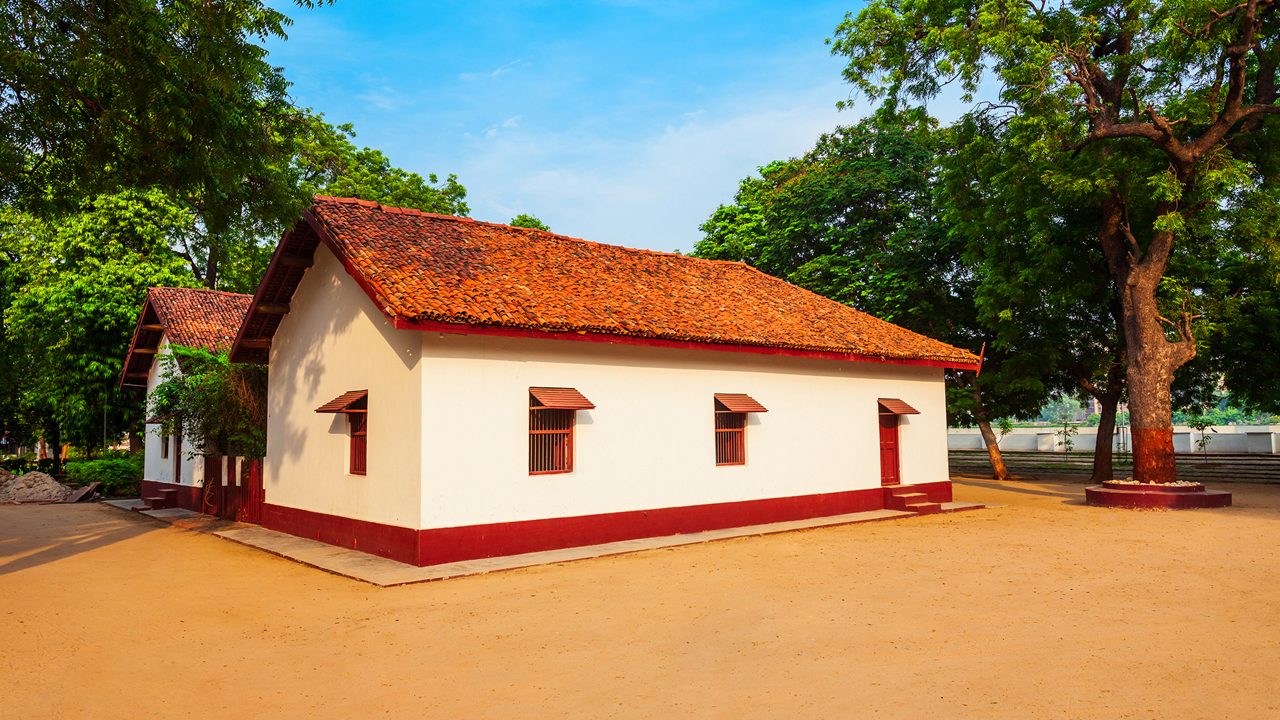 Sabarmati Gandhi Ashram or Harijan Ashram or Satyagraha Ashram in Ahmedabad city in Gujarat state of India 