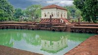 06 10 2009 the SAFA SHAHOURI MASJID built by Ibrahim Adilshah in 1560 AD, to the south of the Mosque there is water tank about 30X30 meter with Mihrab designs. Ponda, old Goa India.; Shutterstock ID 2152602629; purchase_order: -; job: -; client: -; other: -