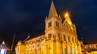 Santa Cruz Basilica or Roman Catholic Diocese of Cochin church located in Fort Kochi in Cochin, India; Shutterstock ID 1402537046; purchase_order: -; job: -; client: -; other: -