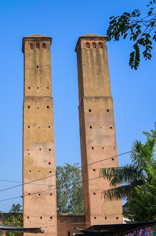 Sawan Bhadon Pillars at Orchha in Madhya Pradesh, India.