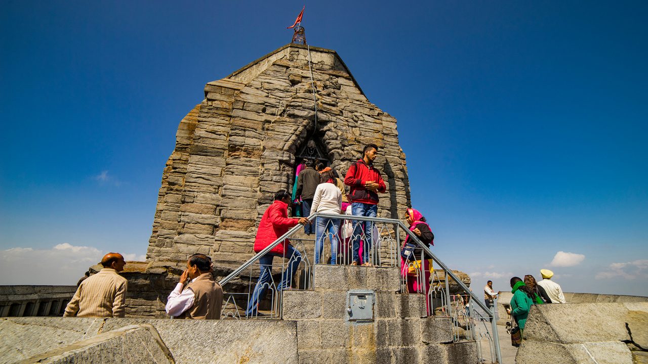 Srinagar,12,April ,2016,Kashmir India :  Close up of devotees entering  ancient  Shankaracharya Hindu temple top shrine to offer their prayers  ,Srinagar ,