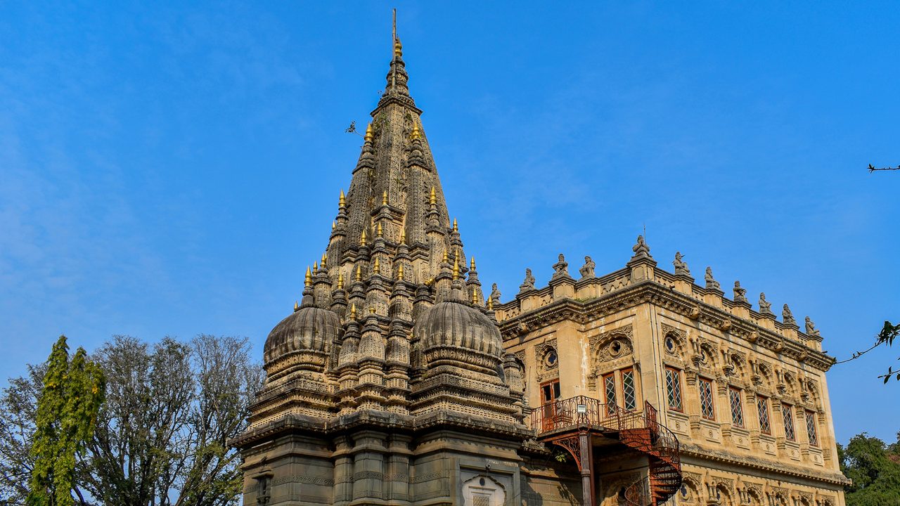 View from the back  of Lord Shiva Temple at Mahadji Shinde Chatri, Mahadevrao Shinde built the complex. Wanawadi, Pune Maharashtra