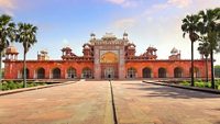 Akbar Tomb at Sikandra Agra is a classic Mughal architecture masterpiece designated as a UNESCO World Heritage site