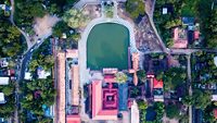 Birds eye view photo of Sree Krishna Swamy Temple, Ambalappuzha, India