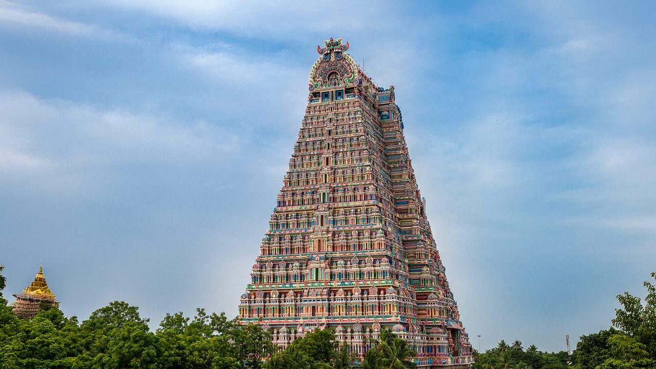 The Sri Ranganathaswamy Temple, the biggest hindu temple in India, Tiruchirappalli or Trichy, Tamil Nadu - India