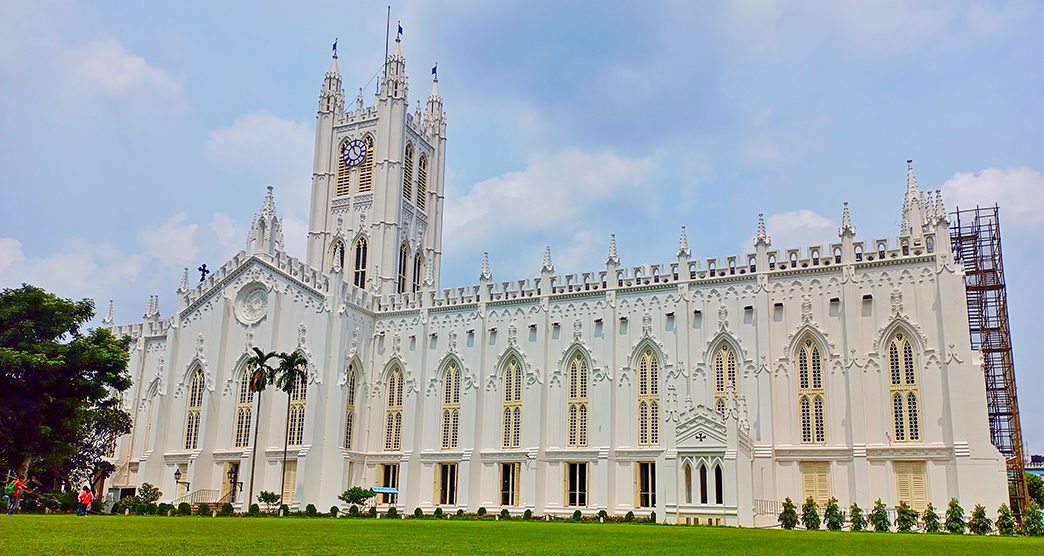 St. Paul's Cathedral is a Church of North India (CNI) cathedral of Anglican background in Kolkata, West Bengal, India, noted for its Gothic architecture and dedicated to Paul the Apostle.; Shutterstock ID 2270951193; purchase_order: -; job: -; client: -; other: -