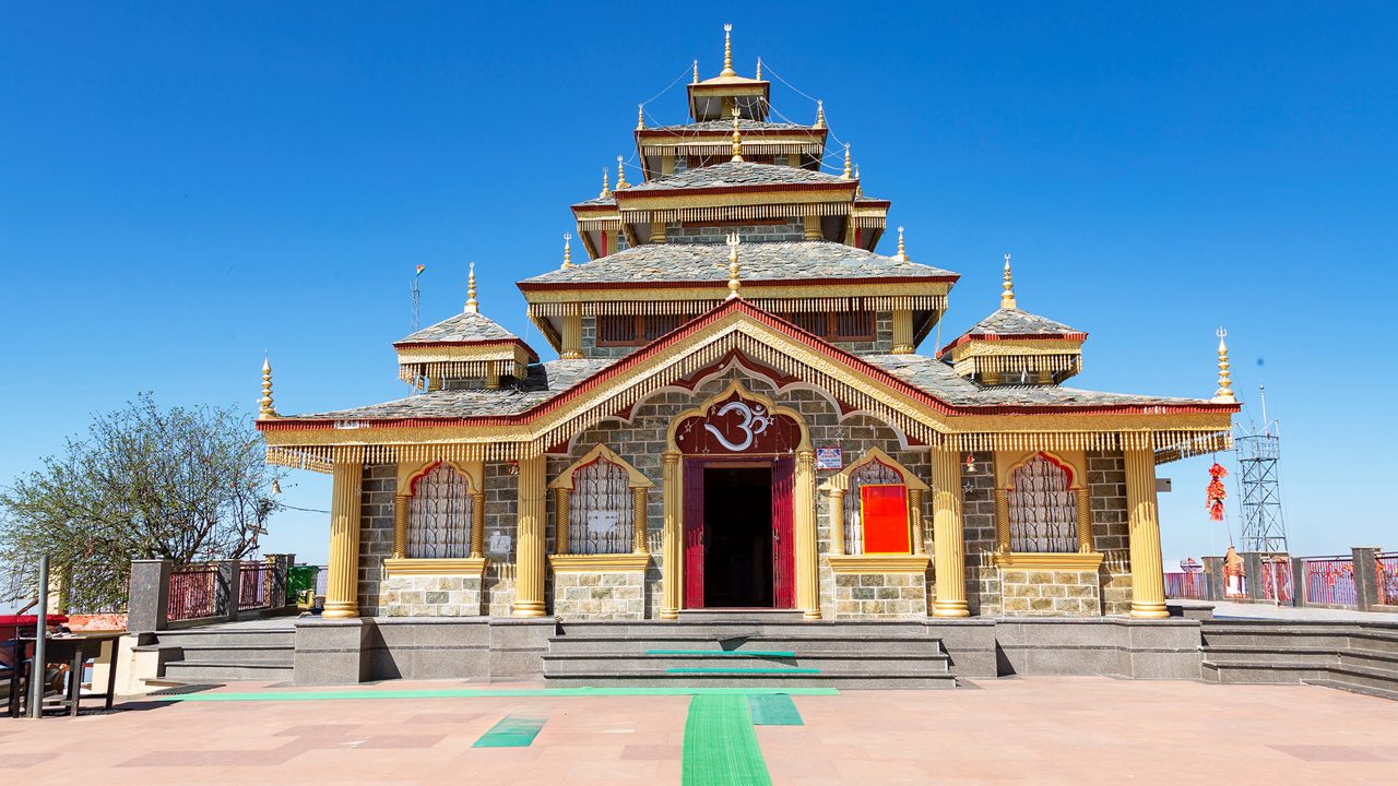 Surkanda devi temple  at Saklana range, uttarakhand, India 