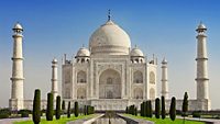 Taj Mahal in sunrise light, Agra, India; Shutterstock ID 107261249; purchase_order: -; job: -; client: -; other: -