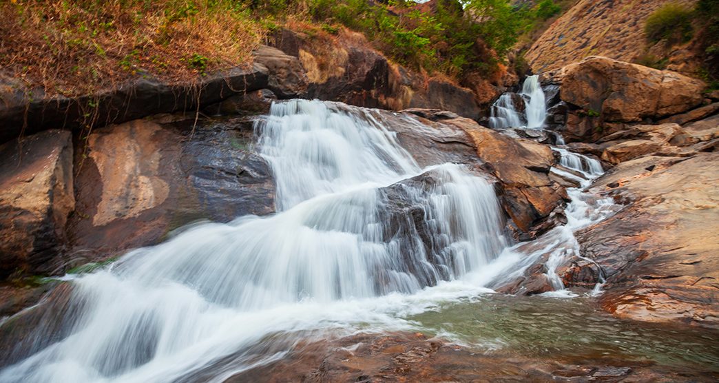 Beauty waterfall near Munnar town in Kerala state of India