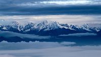 Himalayan Range seen from Tiger Hills Darjeeling