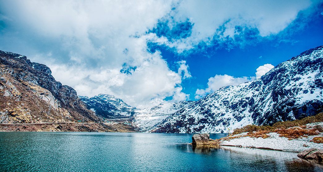 Tsomgo Lake sacred natural glacial lake on top of mountain in Gangtok,East Sikkim, India