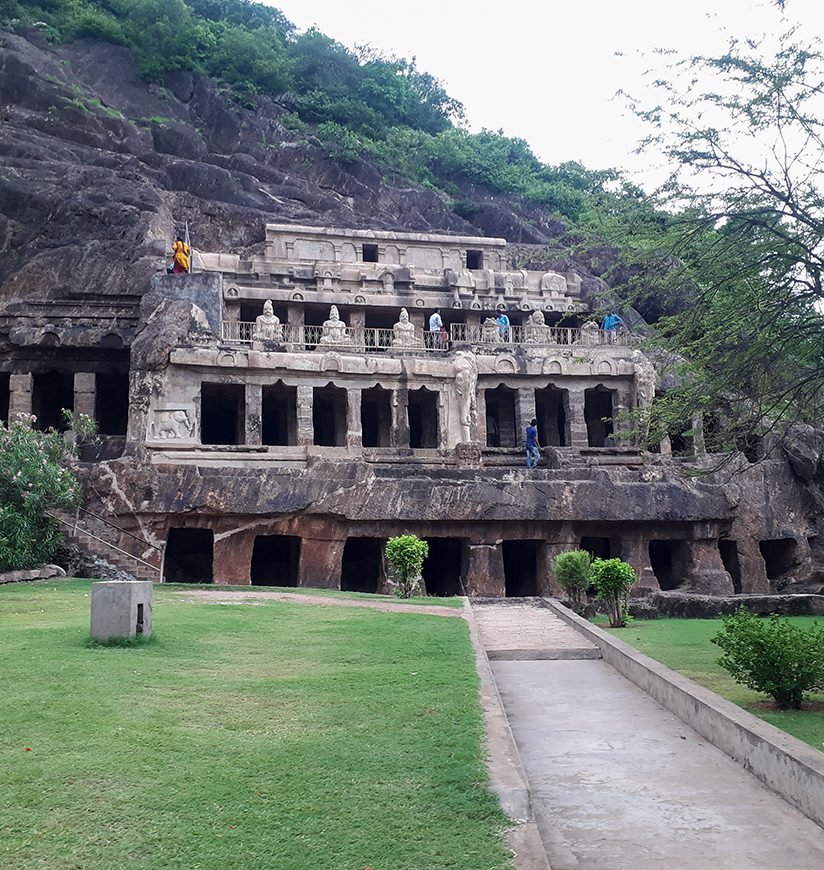 rock cut caves in undavalli village, guntur district 