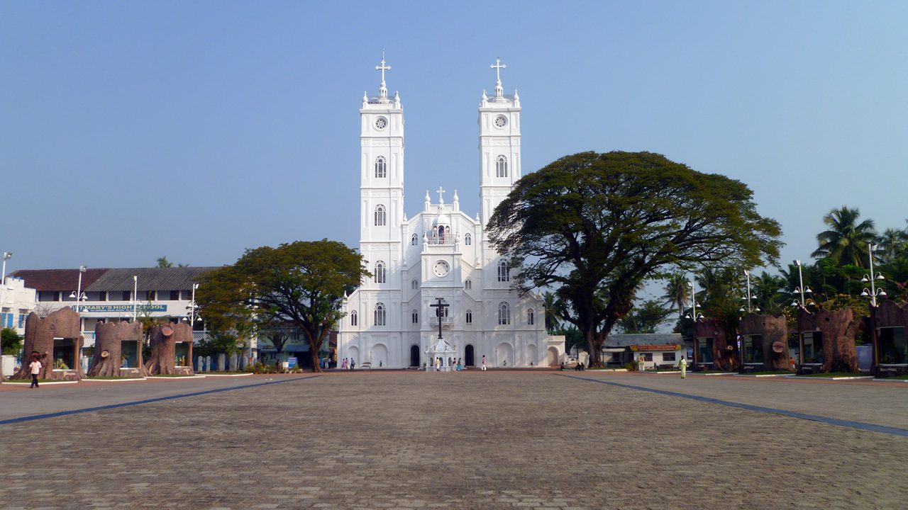 view of vallarpadam church; Shutterstock ID 1344631022; purchase_order: -; job: -; client: -; other: -