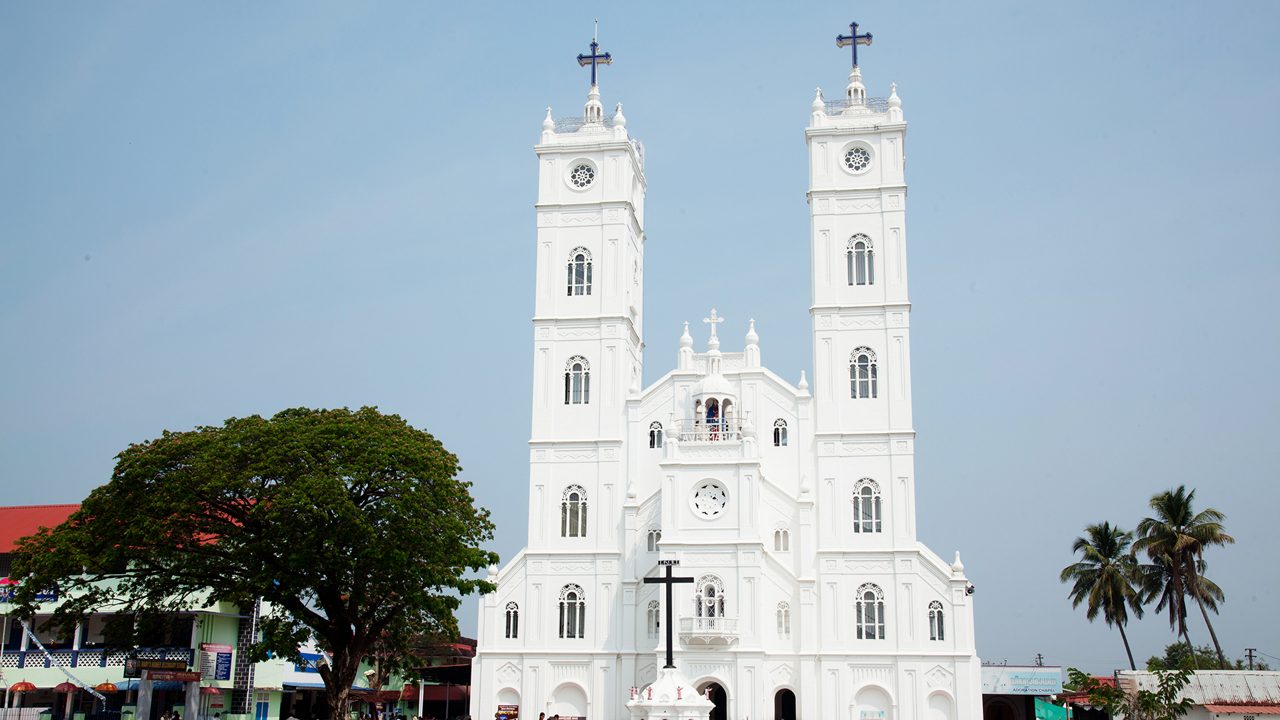 A daylight shot of the stunning the Vallarpadam Church or the Basilica of Our Lady of Ransom; Shutterstock ID 1047877513; purchase_order: -; job: -; client: -; other: -