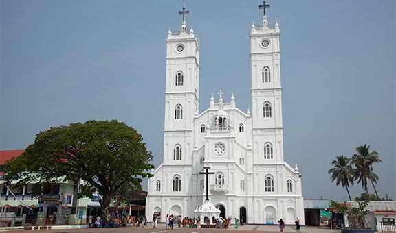 A daylight shot of the stunning the Vallarpadam Church or the Basilica of Our Lady of Ransom; Shutterstock ID 1047877513; purchase_order: -; job: -; client: -; other: -