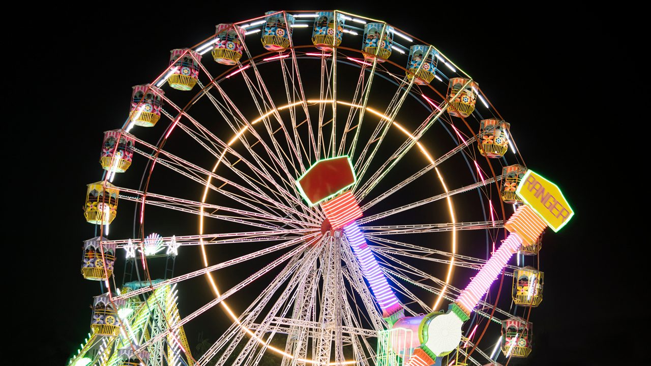 ferris wheel at night