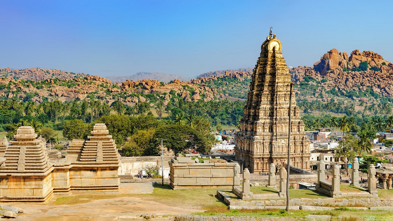 Virupaksha Temple, located in the ruins of ancient city Vijayanagar at Hampi, India; Shutterstock ID 659982121; purchase_order: -; job: -; client: -; other: -