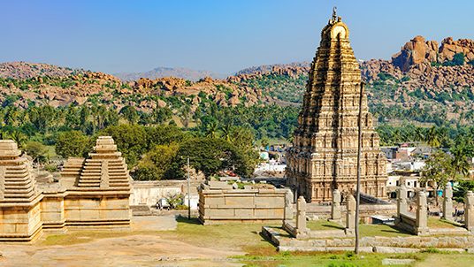 Virupaksha Temple, located in the ruins of ancient city Vijayanagar at Hampi, India; Shutterstock ID 659982121; purchase_order: -; job: -; client: -; other: -