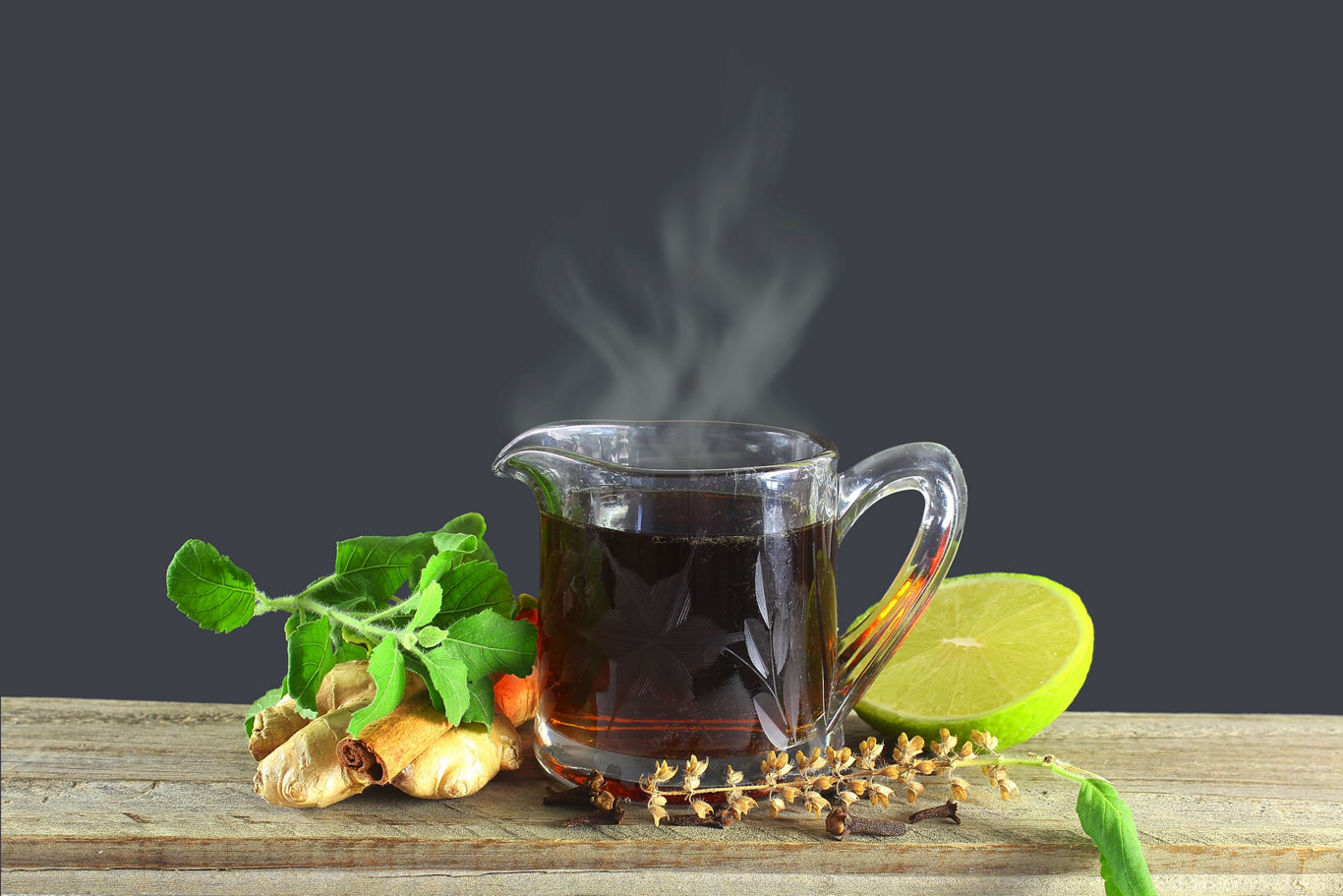 Traditional kadha herbal drink recipe