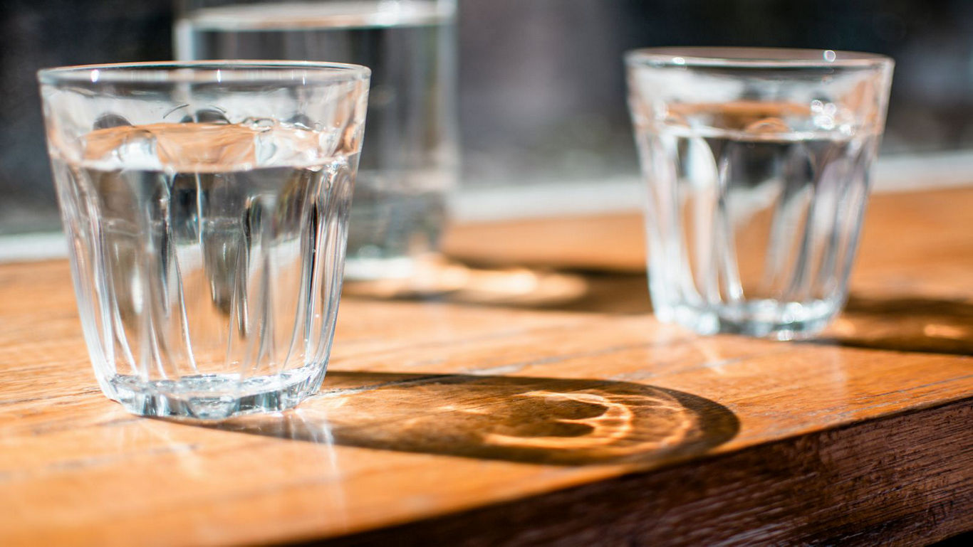 glasses filled with water