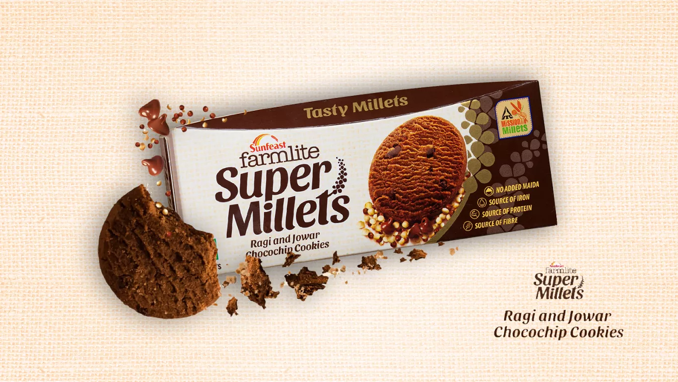 Super millet ragi and jowar choco chip cookies