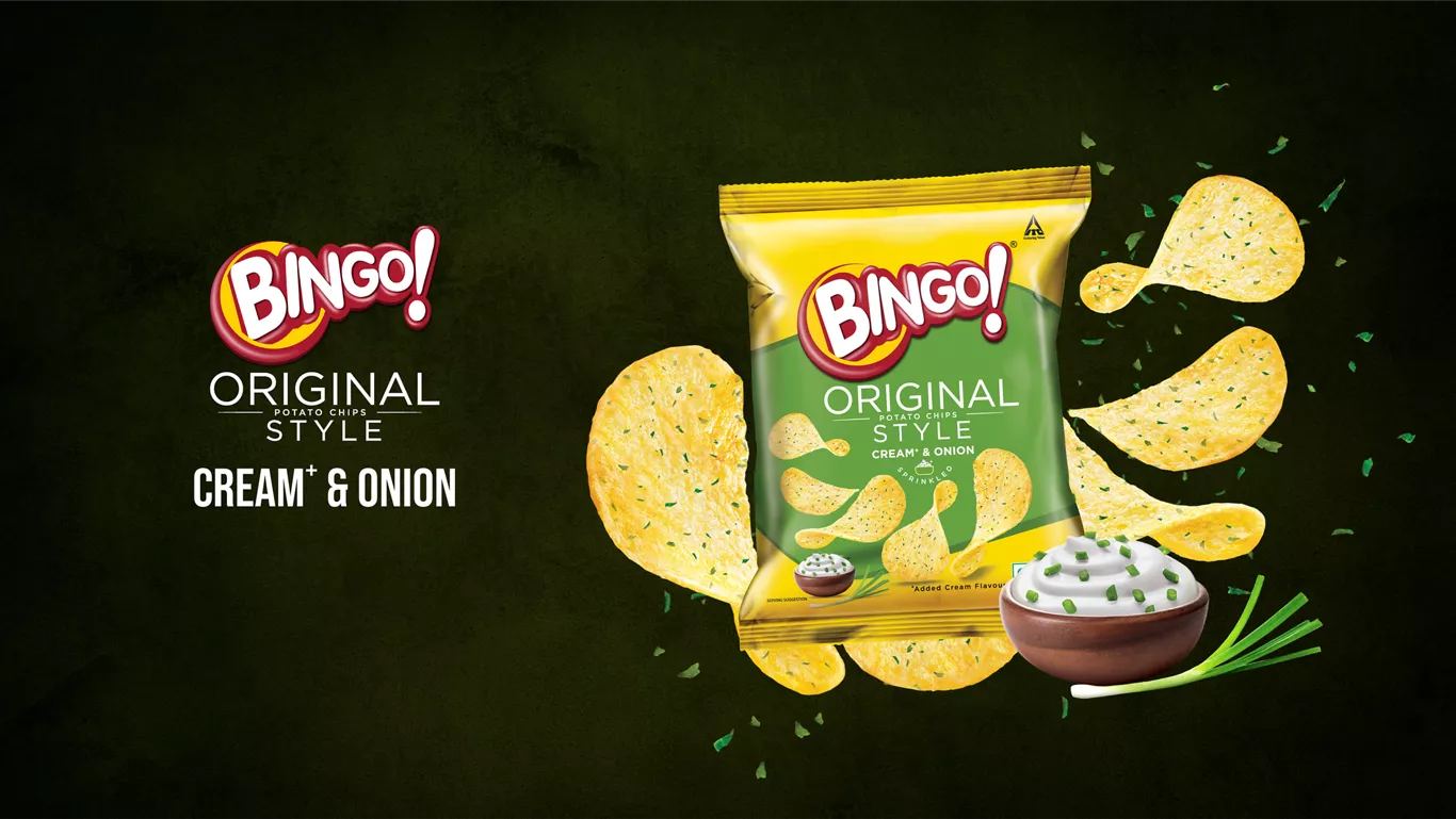 Bingo Original Style Cream & Onion Chips