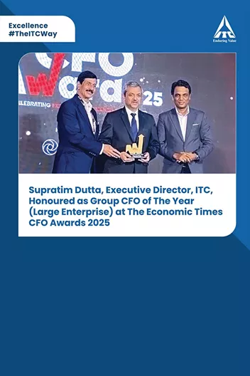 ITC's CFO Mr Supratim Dutta awarded the Group CFO of the Year (Large Enterprise) by Economic Times CFO Awards 2025