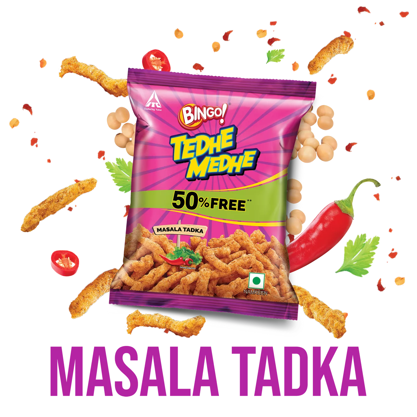 Tedhe Medhe Masala Tadka - Bingo! Snacks