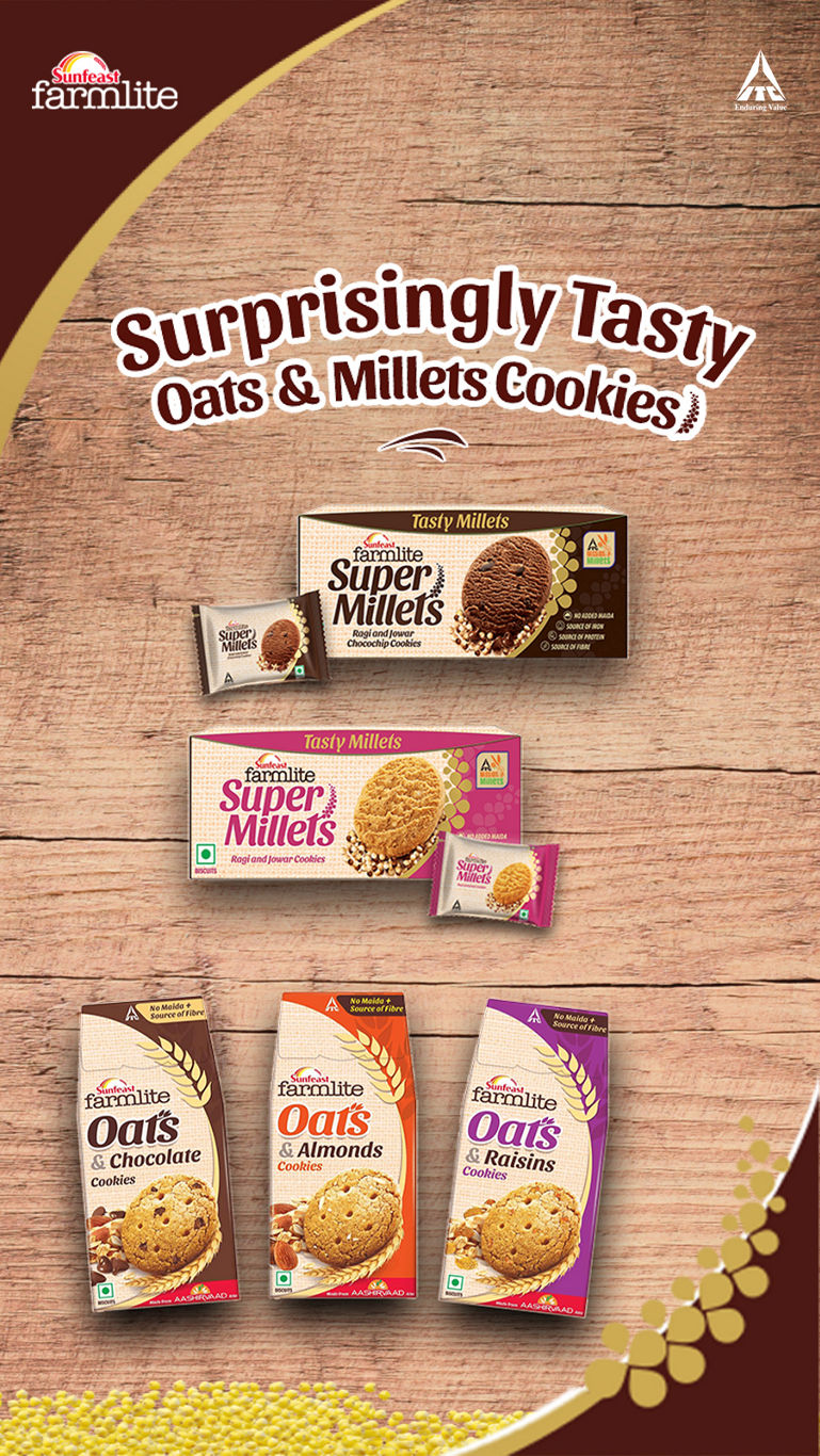 Sunfeast farmlite oats and millets cookies