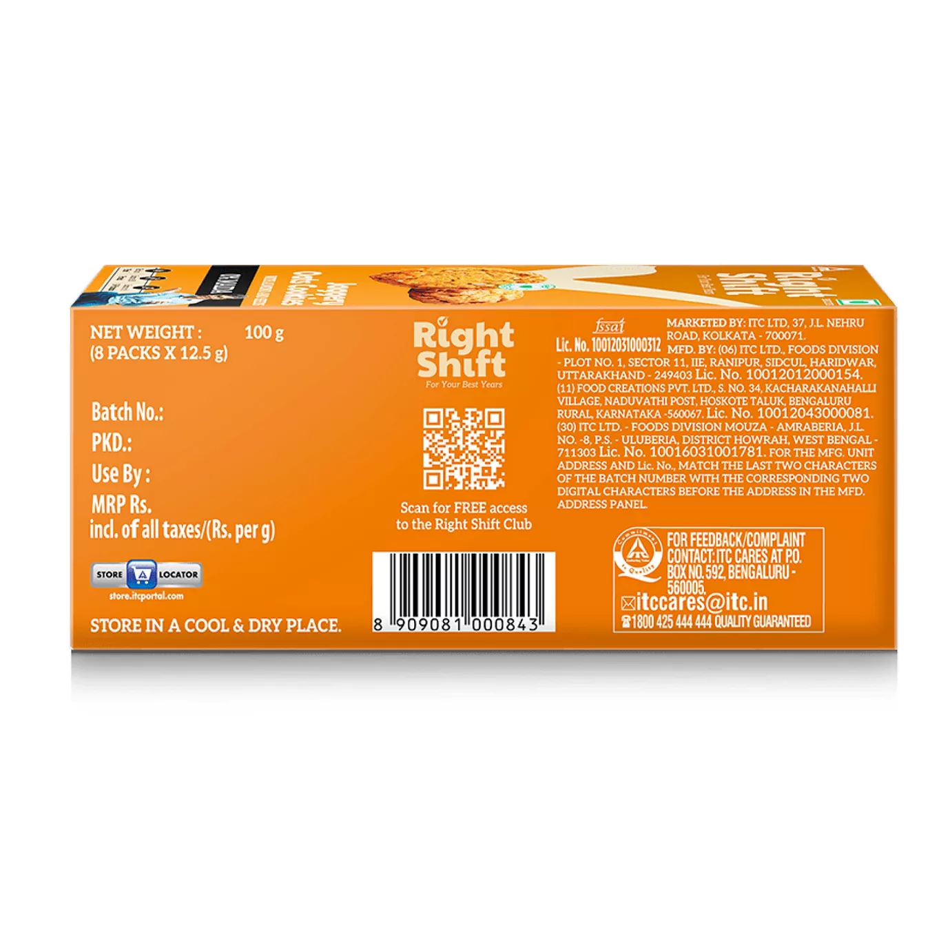 Right Shift - Jaggery Oats Cookies 100gm