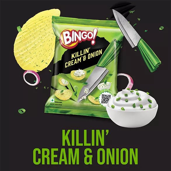 Original Style Cream And Onion - Bingo! Snacks