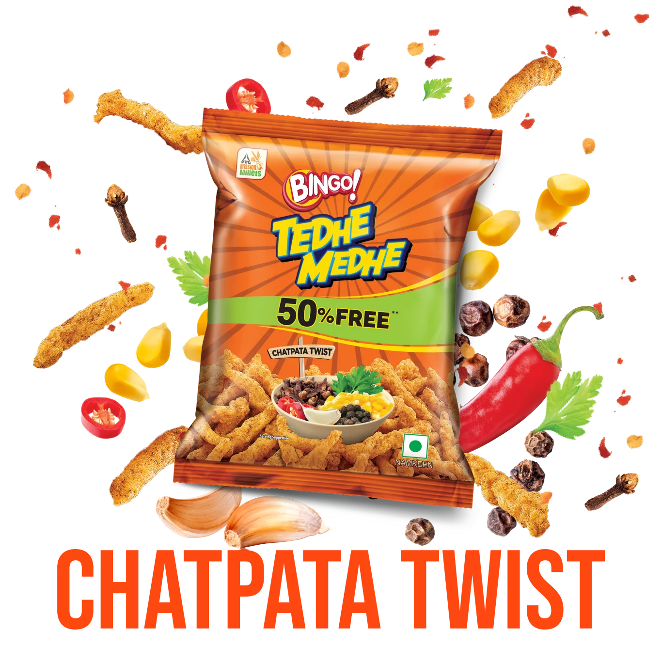 Tedhe Medhe Chatpata Twist - Bingo! Snacks