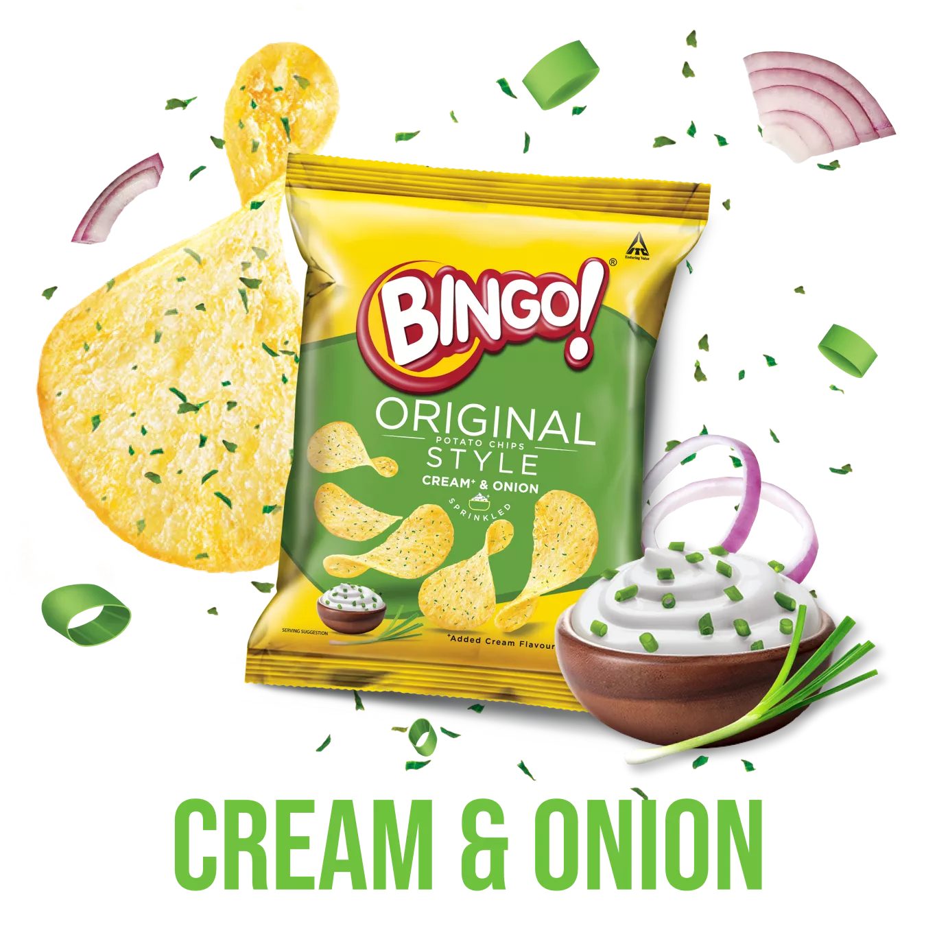 Original Style Cream and Onion - Bingo! Snacks