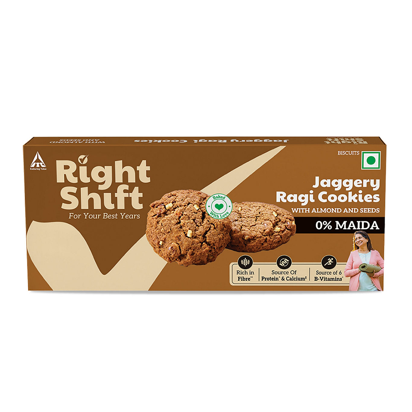 Right Shift -  Jaggery Ragi Cookies 25g pkt