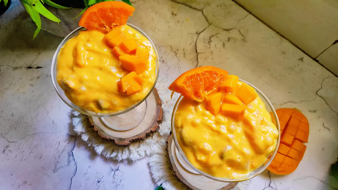 Quick Mango Delight No Cook Recipe - Mango Dessert | Foodies Only