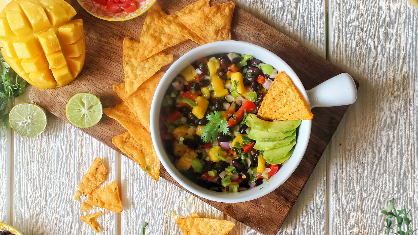 Black Bean Mango Salsa Recipe | FoodiesOnly