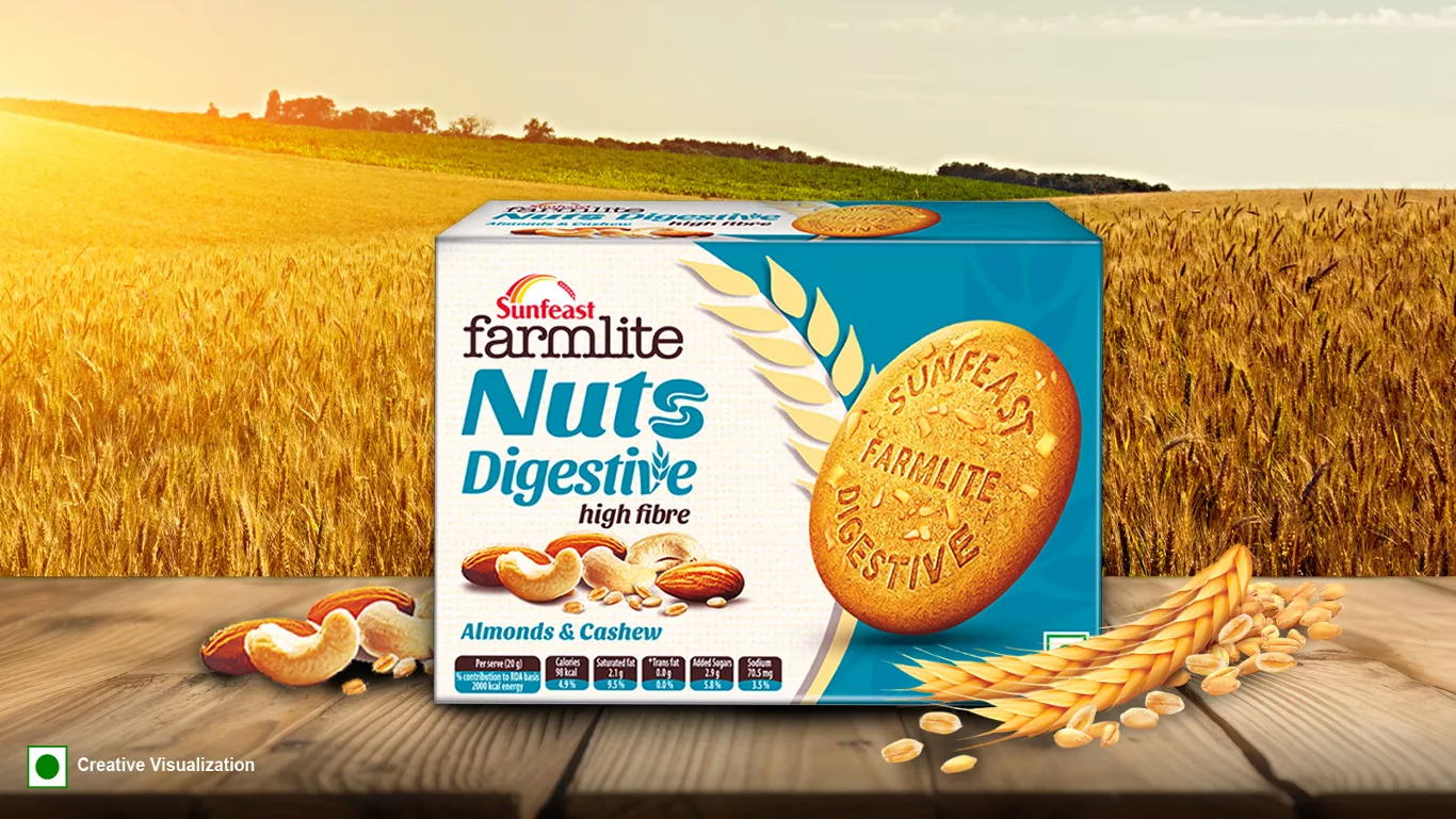 farmlite nuts digestive high fibre cookies 