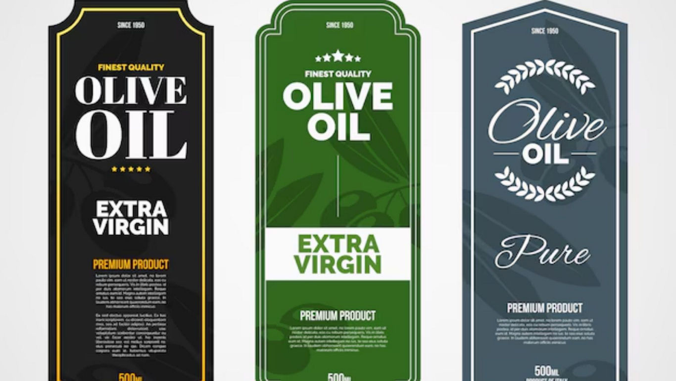 Extra Virgin Olive Oil Labels Design
