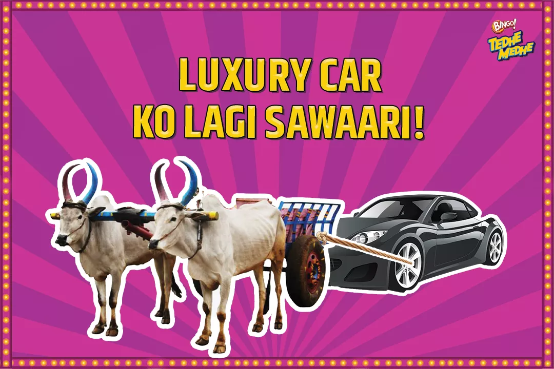 Bullock Cart and Luxury Car