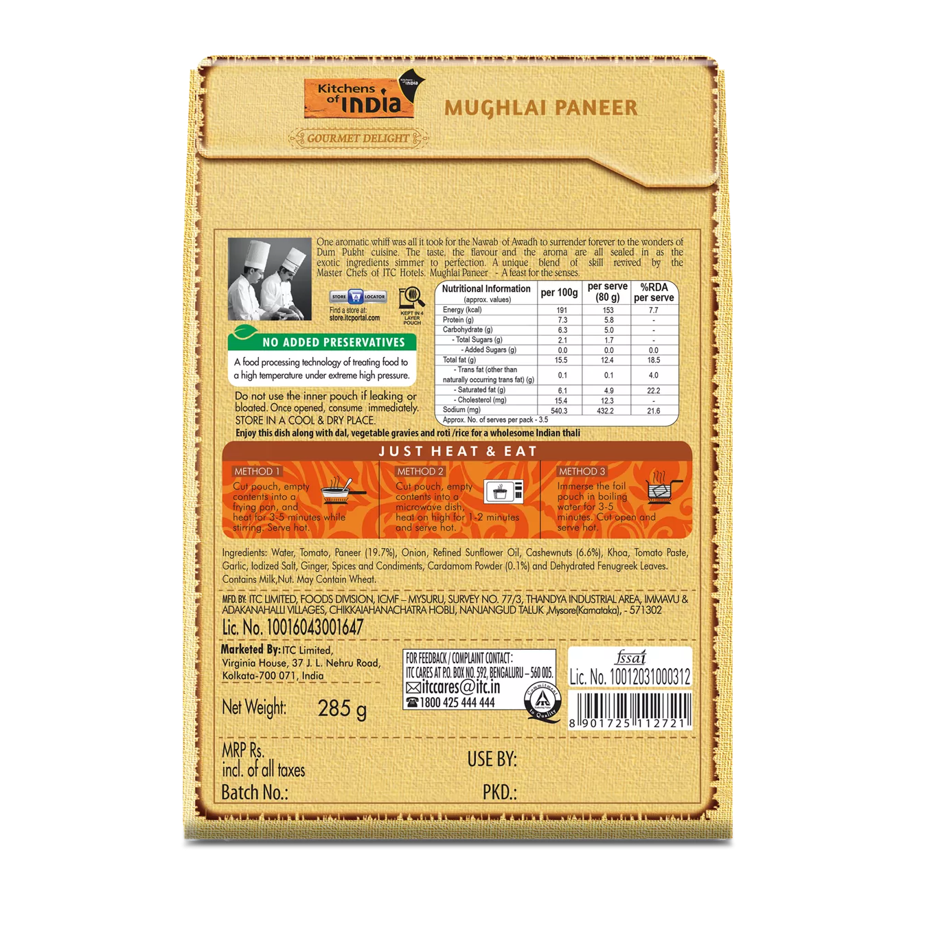 Mughlai Paneer