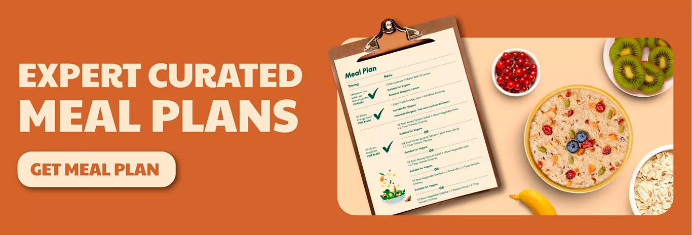 Expert curated Meal plans for your Health goals