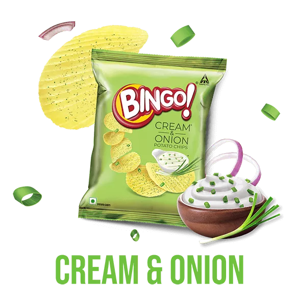 Original Style Cream And Onion - Bingo! Snacks